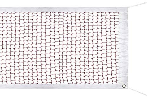 SIVENKE Rete da badminton in nylon per campi al coperto e all’aperto, 610 x 76 cm, colore rosso (senza telaio)