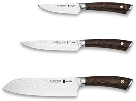 3 Claveles Set 3 Cuchillos Sakura