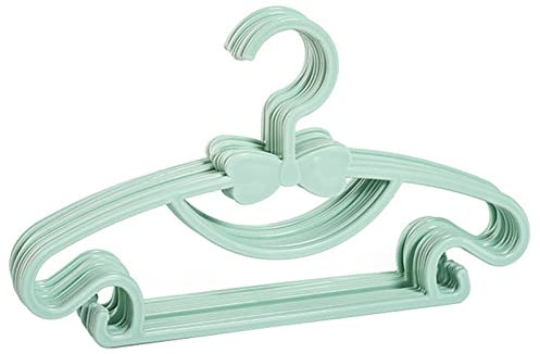 XIANGBINXUAN Baby Kleiderbügel Anzug Bügel Aus Kunststoff, Premium Kleiderbügel Plastik Mit Haken Robust Und Haltbar Mehrzweckzwecke Für Baby- Und Kinderbekleidung (Green 20pcs)