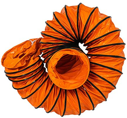 PVC Luftkanal Wasserdicht Langlebig, 5m 10m Länge Belüftungsschlauch 250mm 300mm 500mm Durchmesser, Flexibler Lüftungskanal Mit D-ring & Hooks, Warmluftschlauch Für Bauventilator ( Size : 500mmx10m )