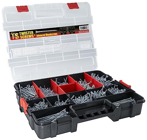 Twister Screws MultiBox 1280-Piece Wood Screw Assortment
