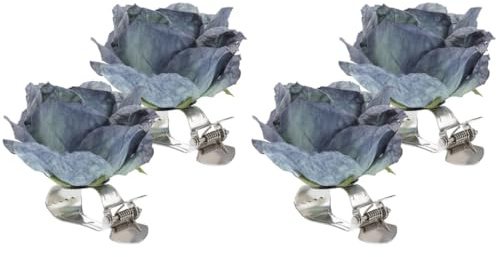 HOMSFOU 4 Stück Vorhang-Blumen-Raffhalter Mit Kunststoff Clips Für Wohnzimmer Schlafzimmer Fensterdekoration Einfach Ohne Beschädigung
