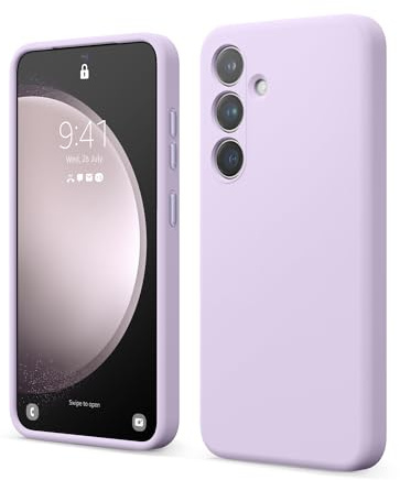 elago Flüssig Silikon Case Kompatibel mit Samsung Galaxy S24 Hülle, Premium Silikon Handyhülle, Ganzkörperschutz [4 Lagige Stoßfeste Struktur], Kratzfestes Weiches Mikrofaserfutter (Violett)