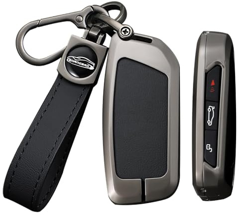 HIBEYO Keyless Autoschlüssel Hülle passt für BMW X1 X6 X7 Tourer U06 IX50 Schutzhülle schlüsselhülle für BMW Energie 7er X7 G07 IX XM I7 735Li 2023 2024 Fernbedienung Schlüsselanhänger 3Tasten-Schwarz