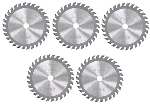 NEFLUM 5 Pz 85mm TCT Lama Per Sega 24/30/36T Mini Lama Per Sega Circolare Disco Da Taglio Con Punta In Metallo Duro Per Utensili Per La Lavorazione Del Legno,5 Pezzi 85x10x30T
