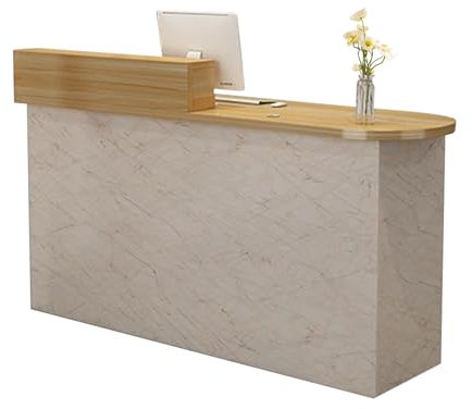 GAOXIAO Empfangstheke Modern, Kassentheke Klein, Rezeptionstresen mit Abschließbarer Schublade, Rezeption Schreibtisch für Laden Büro Messe Schönheits und Nagelstudio H 120 cm