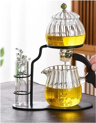 Glass Teapot Decoration Teapot Drinkware Transparent Glass Tea Set 6 Cups for Drink