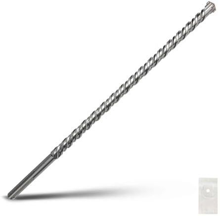 SDS Max Bohrhammer, 25 x 540 mm, Hartmetallspitze, Steinbohrer, Betonbohrer für Mauerwerk, Ziegel, Stein, Beton (Länge: 540 mm / 21 in, 25 mm Durchmesser) | Hartmetallspitze Betonbohrer für Mauerwerk, Ziegel, Stein, Beton
