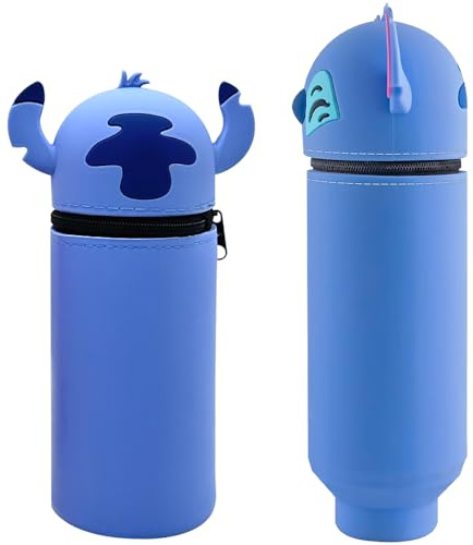 SGZIOO Skalierbar Kawaii Federmäppchen, 2 in 1 aus Welchem Silikon Federmäppchen mit Reißverschluss, Silikon Mäppchen Unisex geeignet zum Halten von Bleistiften, Markern und Kosmetika