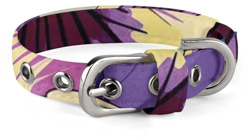 Safe Personalisiertes Hundehalsband, Stiefmütterchen, Perfektion, Druck, verstellbares Haustierhalsband für mittelgroße und kleine Hunde und Katzen