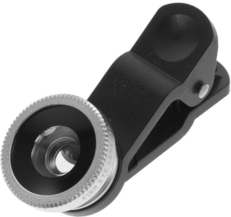 IWOWHERO Handy Kameraobjektiv Super-weitwinkel- Makro Fischaugenobjektiv Mit Clip Kompatibel Mit iPhone x Silber