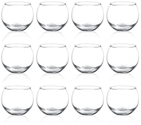12pcs Clear Glass Tealight Candle Holder, Round Votive Candle Holders, Small Bowl Candle Holder Bulk for Wedding Table Centerpieces Home Décor