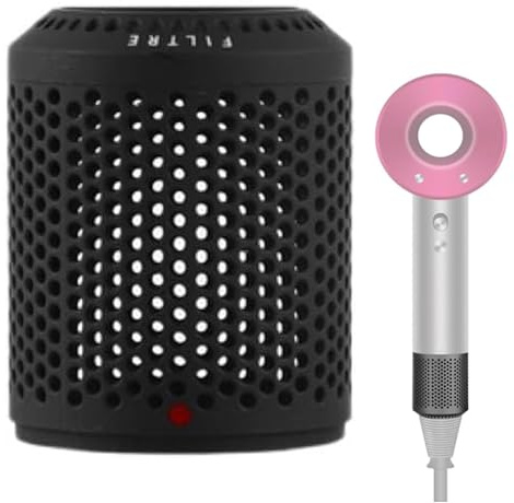 MYAYD Outer Filter Cover for Dyson Supersonic HD01 HD03 HD07 HD08 HD15 Hair Dryer Attachment, Detachable Hair Dryer Outer Strainer Filter Cage Replacement Parts (Black)