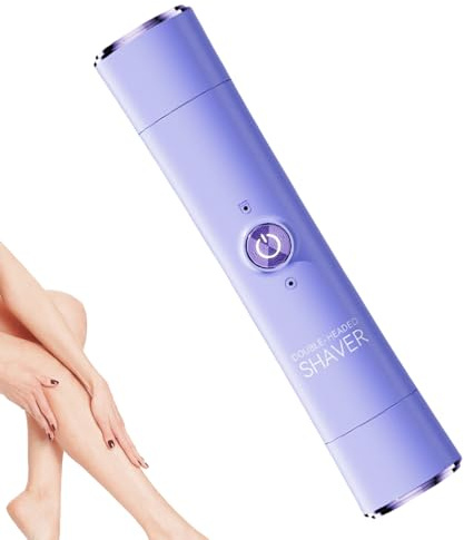 Rasoio Elettrico per Donne - Rifinitore Capelli per Zona Bikini Donne Testine Doppie,Rasoio Design Ergonomico per Rimozione Corpo Sopracciglia Viso Zone Intime Orecchie Gambe