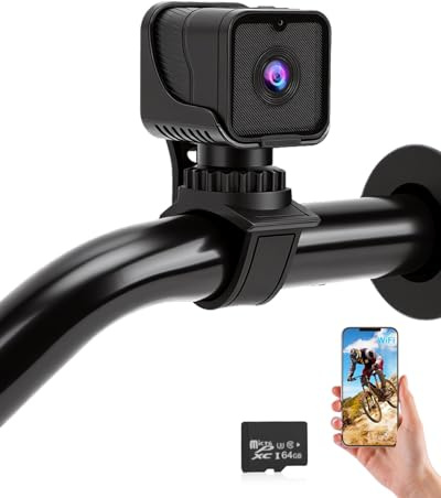 CEMOFE WLAN Action Kameras 120°Weitwinkel Sportkamera Mini Action Cam 1080P HD Dashcam Fahrrad für Helm und Fahrrad Mit Loop Aufzeichnung 64GB Speicherkarte Mit Halterungen