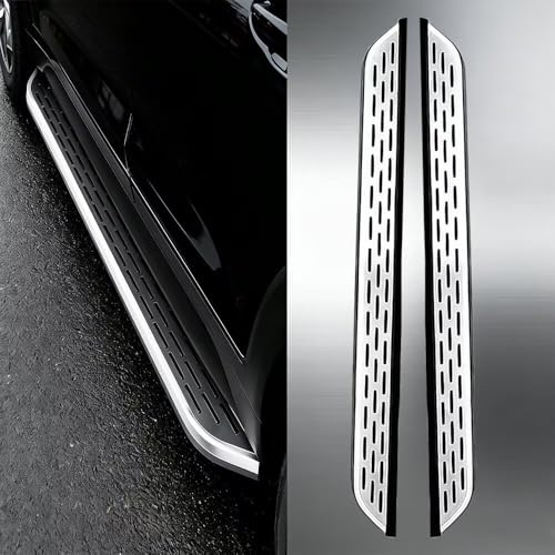 Löpbrädor kompatibla med Audi Q7 2016-2025 sidosteg 2 st nerf-stänger halksäker och kraftig pedal rostfritt stål skena bräda (CKLY)