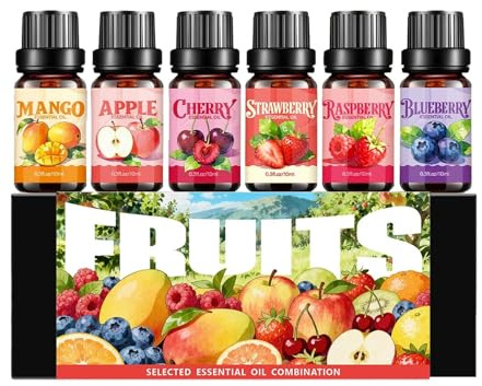 Fruit Oil for Diffuser - 10ml Scented Liquid | Fruit Fragrance Blend, Refreshing Aromatherapy for Humidifiers and Candle Making Long-Lasting Relaxation Oil for Home Office Meditation and Gifting