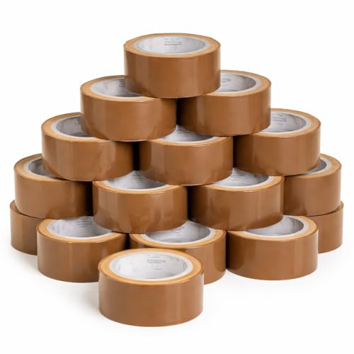 Générique Ruban Adhésif Emballage Marron 50 mm x 66 m – Lot de 24 Rouleaux – Ruban Adhésif Polypropylène 42 Microns – Adhésifs Emballage Cartons, Déménagement, Colis, Stockage et Expédition
