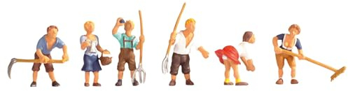 NOCH Figuren-Set „Bergbauern“, ländliche Szene, Handkoloriert für Modelllandschaft H0 kreativ und detailreich