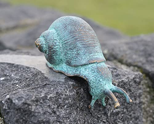 Unbekannt Bronzefigur kleine grüne Schnecke