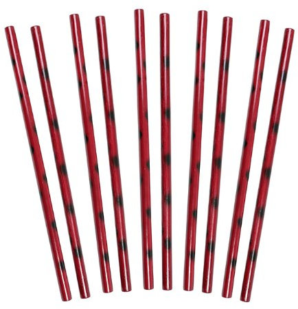 DEPICE Escrima Stock Rattan rot/schwarz gefleckt, 10er Pack
