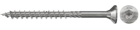 Fischer Spanplattenschrauben Holzbauschrauben Power Fast Edelstahl A2 Teilgewinde Senkkopf Torx 6x200 (100Stück)