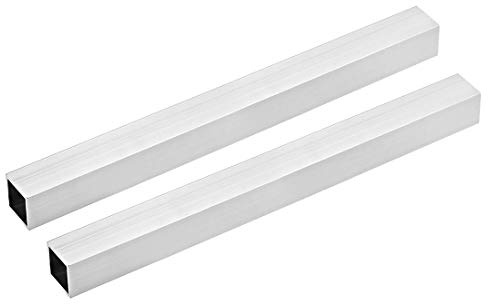 sourcing map 2 Stück Alu Vierkantrohr 25x25mm Alu Rechteckrohr Aluminium Profil Rohre 1mm Wandstärke Alurohr Quadratrohr Aluminium Gerade Rohr 300mm Länge 6063 Aluminiumrohre Aluprofil Rohr