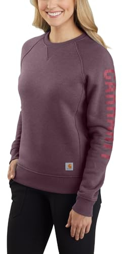 Carhartt Dam W Rlxdfit Mw Crwnck Swtshrt sweatshirt, Blackberry Heather, S