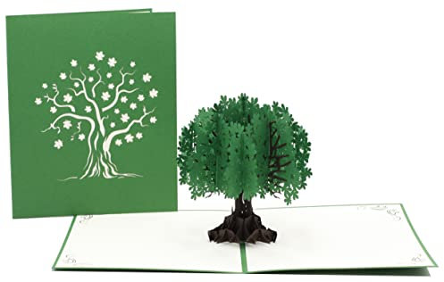 Baum grün, Natur, Wald, Lebensbaum, 3d Klappkarte, Pop Up Karte, Glückwunschkarte, Grußkarte, Geschenkkarte (grün)