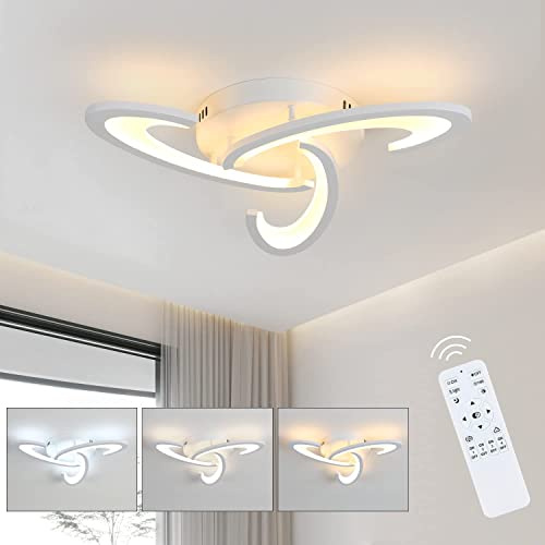 Comely LED Deckenleuchte Dimmbar, 30W 3500LM Deckenlampe LED mit Fernbedienung, Weiß Deckenlampe LED Modern für Küche, Schlafzimmer, Wohnzimmer, Balkon, Flur, 3000K-6500K