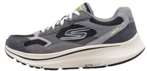 Skechers Homme Go Run Consistent 2.0-Retro Basket, Charcoal and Black Suede/Textile, 42.5 EU