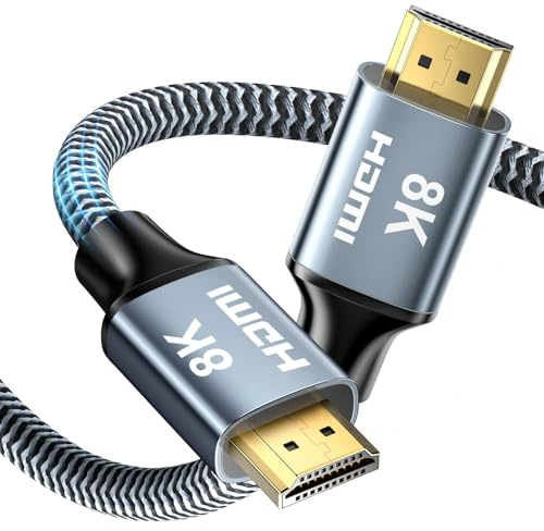 CABNEER 8K HDMI 2.1 Kabel 12m, HDMI Kabel Hoch Geschwindig 48Gbps 8K@60Hz 4K@120Hz 2.2/2.3 für Dolby eARC HDCP HDR, Kompatibel mit HDTV, Laptop etc