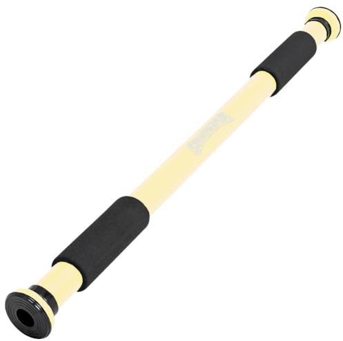 SPORTINATOR Barre de traction à fixer dans le cadre de la porte, pour votre salle de sport à domicile, longueur 60-102 cm, compacte, sûre et rapide sans perçage, capacité de charge jusqu'à 150 kg