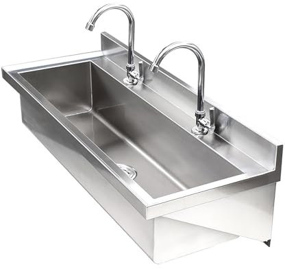 AYHARYLH Wandmontiertes Waschbecken Kommerzielle Gastronomie Spüle Waschbecken Universalspüle Mit Wasserhahn Wäscherei, Garage Oder Garten, Drinnen Und Draußen