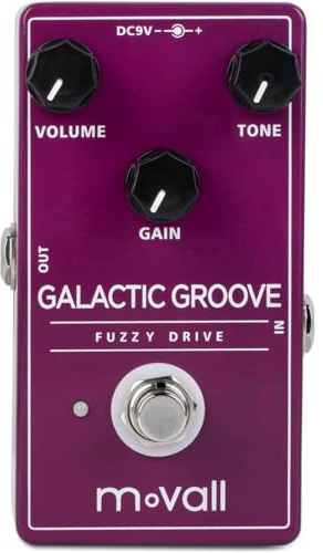 Movall MP-102 - Galactic Groove Fuzzy Drive, pedal de guitarra con amplificador operacional tipo Fuzz