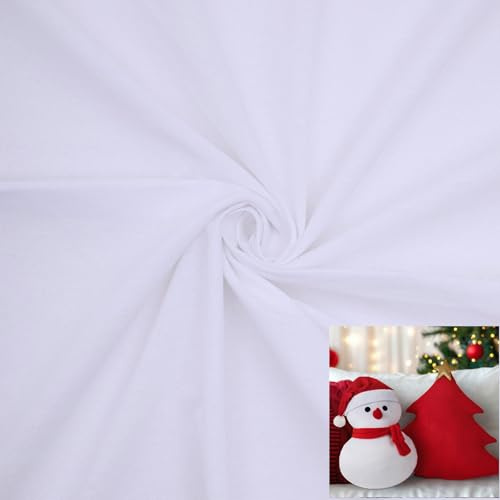Blenched White Cotton Fabric 5 Yards(58x180) - Muslin Fabric Cut by The Yard Textile White Draping Craft for Sewing DIY Crafting Design Cloth Fabric Material