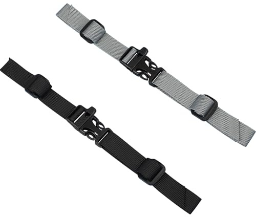 SJJJS 2 Stück schwarzer Verstellbarer Brustgurt, Rucksack-Brustgurt, Schnellverschluss-Rucksackgurt, Rucksack-Brustgurt für Outdoor-Jogging und Wandern