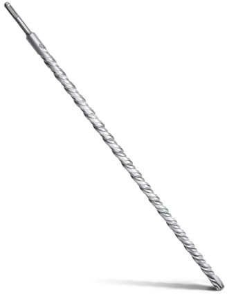 MOXPIFY SDS Plus Punta per trapano per calcestruzzo, 25 x 600 mm, con 4 punte in metallo duro e doppia vite, per calcestruzzo, pietra, pietra naturale