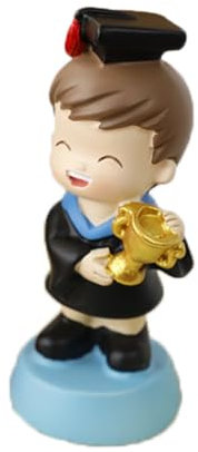 Abaodam Doctor Boy Cake Ornament Graduation Cake Decoration Cartoon Figure Sculpture Cake Embellishment