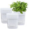 Set di 3 vasi da fiori autoirriganti, per la cucina, con assorbimento automatico dell'acqua, vaso per piante con vaso autoirrigante e serbatoio dell'acqua