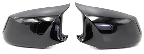 Passend for BMW 5er F10 F11 2010–2013, Auto-Rückspiegel-Abdeckung, Aufkleber, Flügelkappe, Außentür-Gehäuseverkleidung, Kohlefaser, Schwarz Außenspiegelabdeckung(Gloss Black)