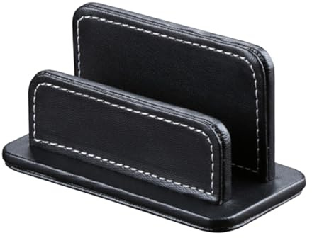 Alipis Estuche para Tarjetas de Visita de Cuero Pu Negro, Titular Comercial para Tarjetas de Empresa, Caja Organizadora Compacta para Oficina y Uso Profesional, Accesorio Funcional