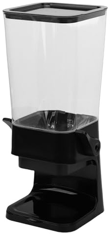 Jiawu Dispensador de Cereales, Bocadillo Multifuncional Ajustable, Caramelos de Nueces para Cocina, Ahorro de Espacio, Capacidad de 5,5 L, Uso Familiar (BLACK)