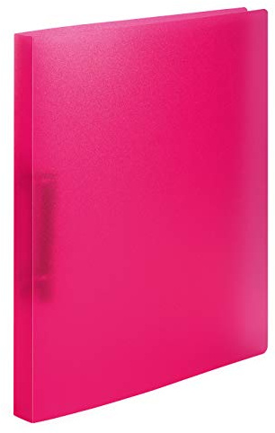 HERMA Raccoglitore ad anelli A4 Traslucido Rosa scuro, dorso di 25 mm, Cartelle ad anelli in plastica per bambini