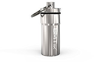 [Hermetic Seal] Pocket Ashtray for Cigarettes | Smell Proof Capsule with Lid and Keyring (for The Car, Outside, Pipes and More) by BMTick UK) - Pack 1