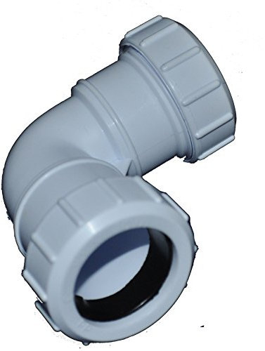 Compression 32mm Waste Pipe 90 Degree Bend