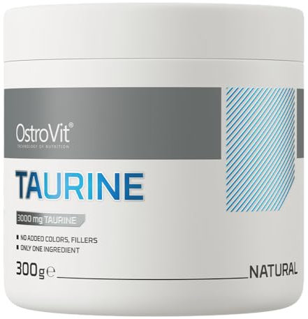 100% Pure Taurine 300 g Powder High Dose 3000 mg Per Serving Amino Acid Pure without Additives OstroVit