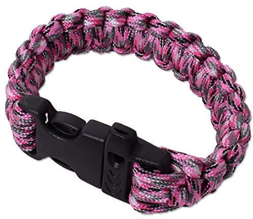 tevenger Paracord Survival Outdoor Armband Steckschließe Pfeife Fallschirmschnur Männer Herren Schmuck Men Bracelet 25cm mehrfarbig