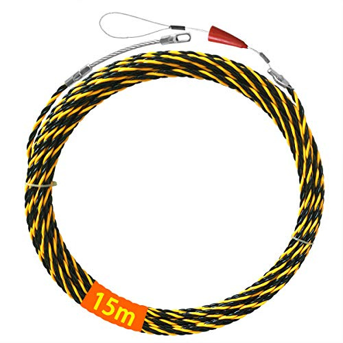 Akuoly Tire fil électriques 15M Kit rétractable d’installation pour Cable et rallonge en acier spiralé flexible