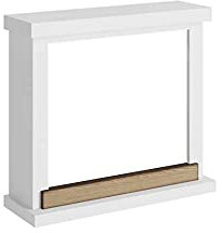 Tagu FM469-WH1 Cornice Moderna In Legno Hagen Bianco per Caminetto Elettrico Da Incasso Dimensioni LxPxH75x24,5x67,8 cm